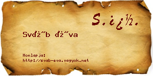 Sváb Éva névjegykártya